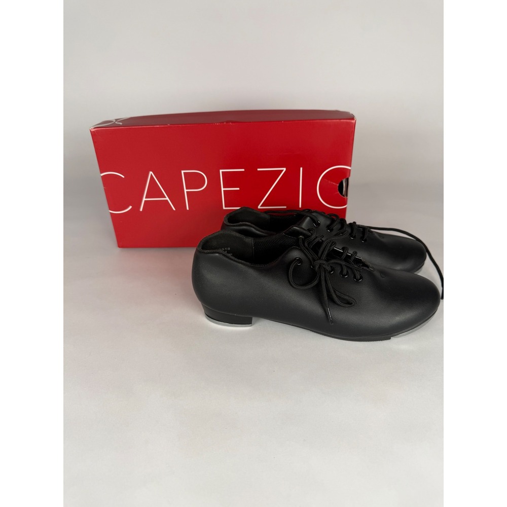 Capezio Fluid Tap‎ Shoes Black Lace Up Star Tone Taps CG17 Size 6M Womens